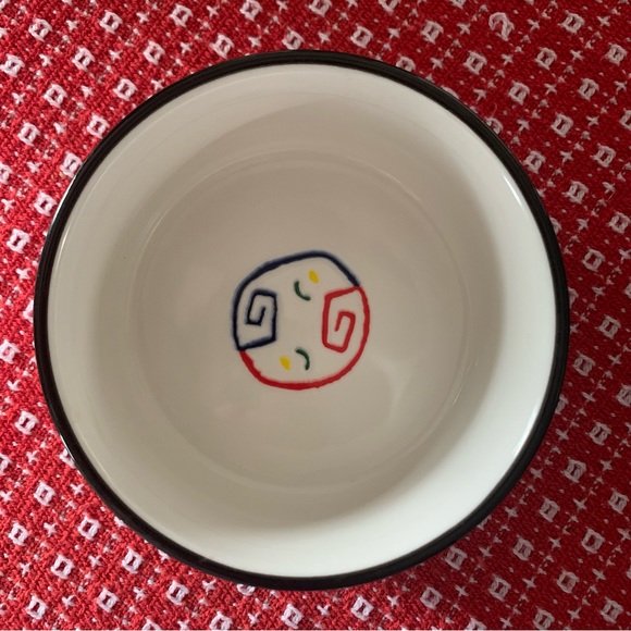 Set of 4 SIGNATURE HOUSEWARES Muti Colored Ceramic Bowls 5” x 2 3/4” EXCELLENT - Picture 10 of 11